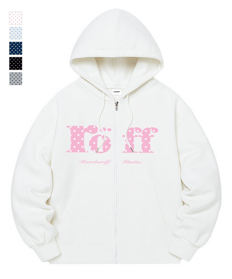 [기모선택] RÖFF TYPE PLAY SPACE STAR SEMI OVER FIT ZIP-UP (5color)