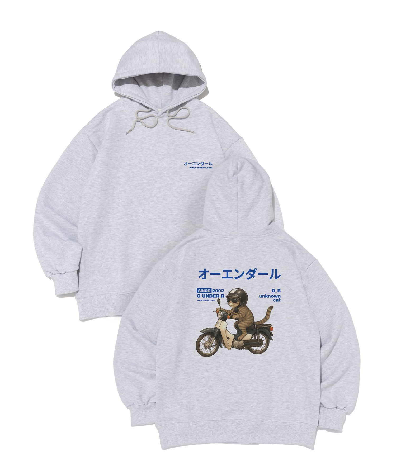 MUSINSA公式 | OUNDERR RIDING BIKE CAT Overfit Hooded T-Shirt