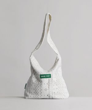 심풀 쇼퍼백 62 에스닉 자수 레이스 - ivory