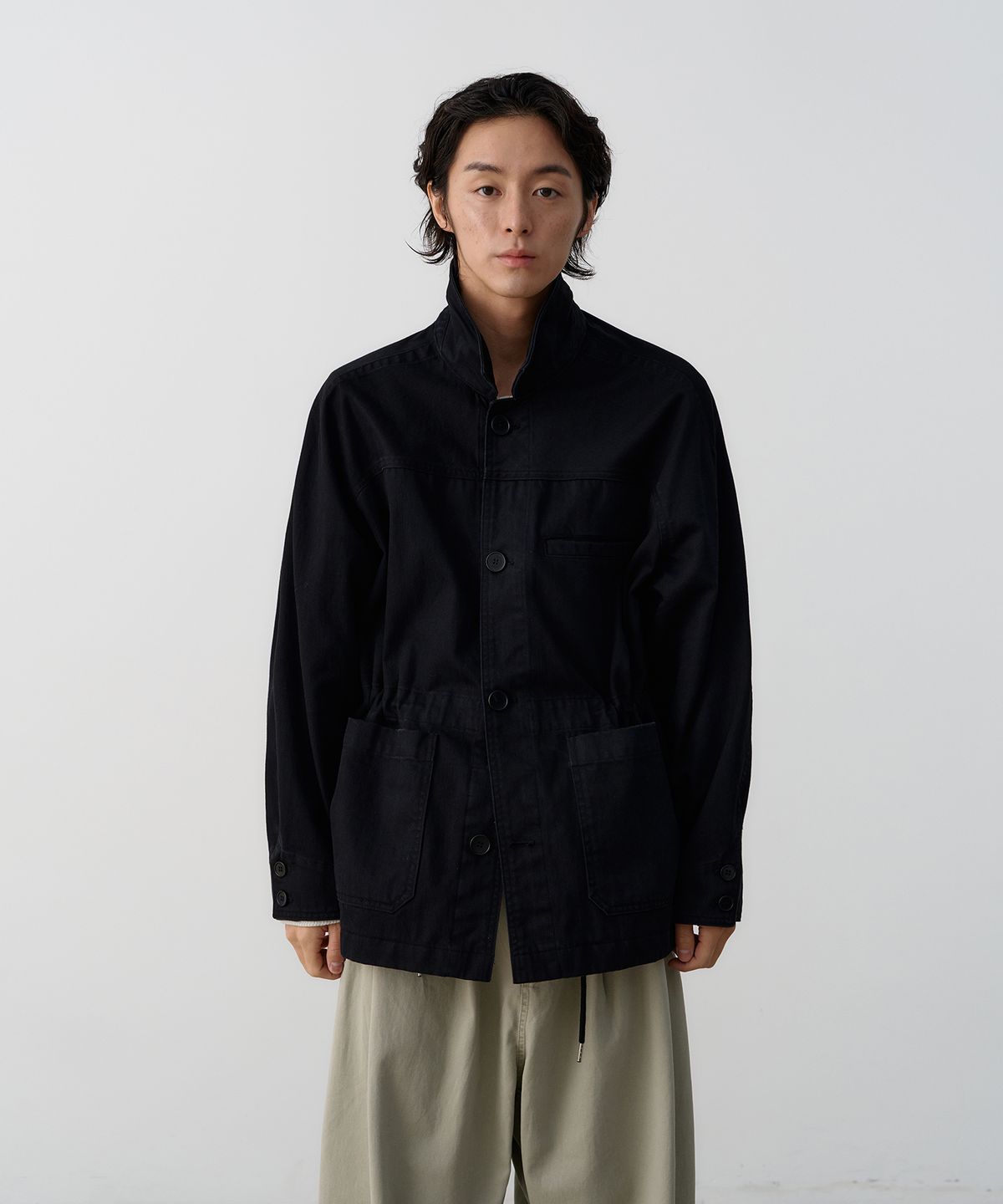 노운(NOUN) faded chore jacket (black)