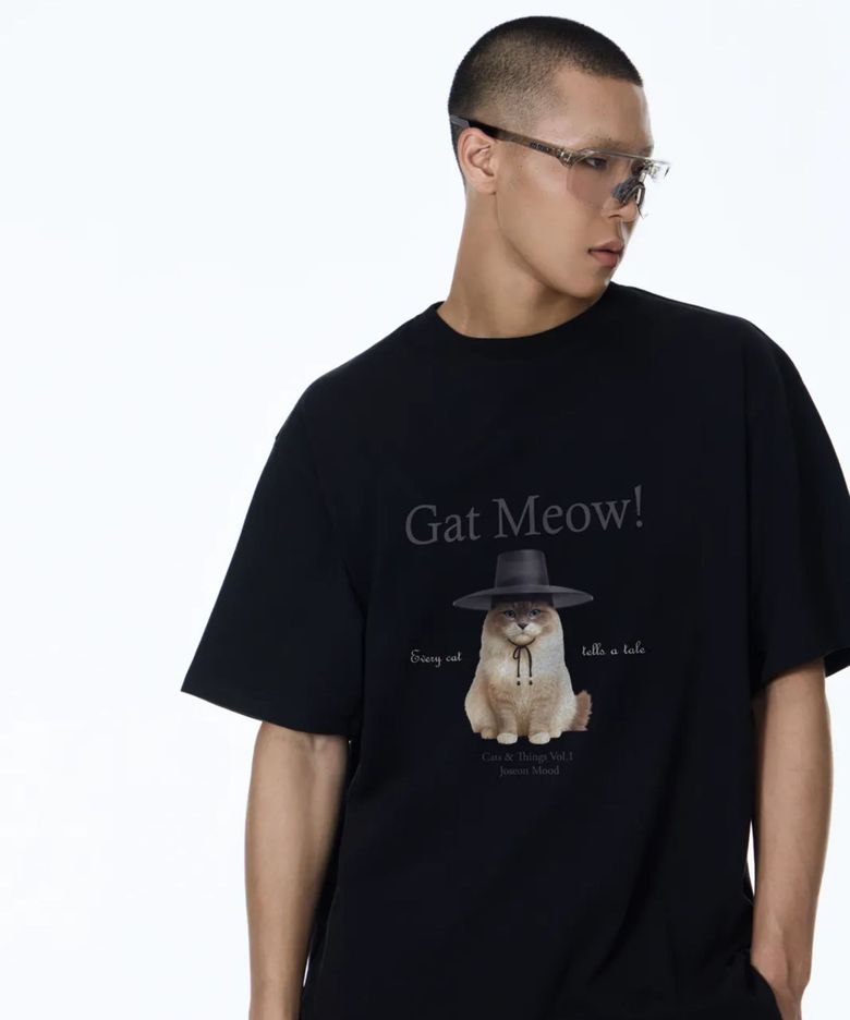 Gat Meow Overfit T-shirt (Black)