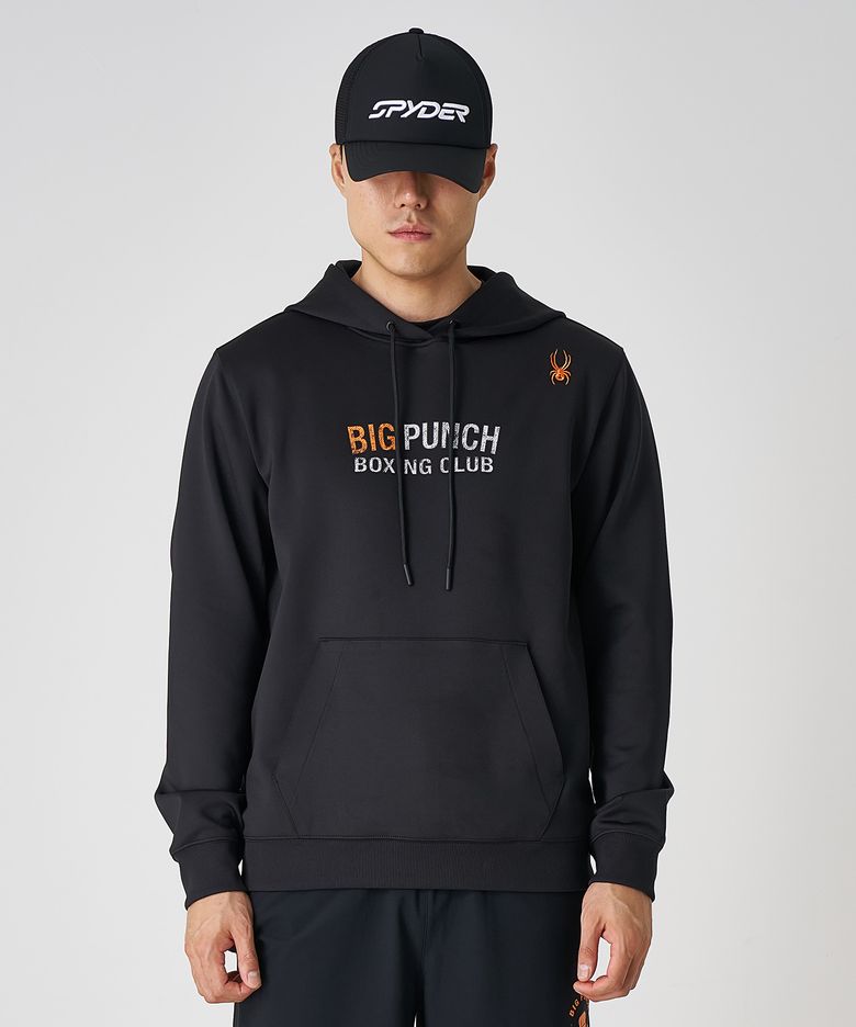 남성 BIG PUNCH BOXING CLUB 담보루 후드 티셔츠 SPJFCNHD209MBLK