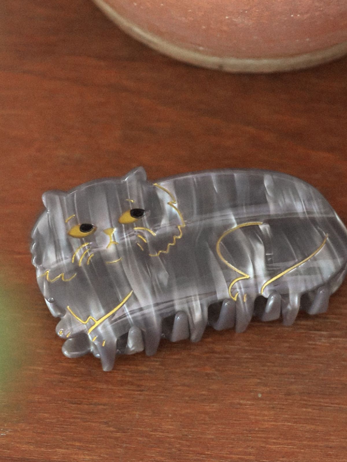 쿠쿠수제뜨(COUCOU SUZETTE) (선물포장) Fat Gray Cat Hair Claw