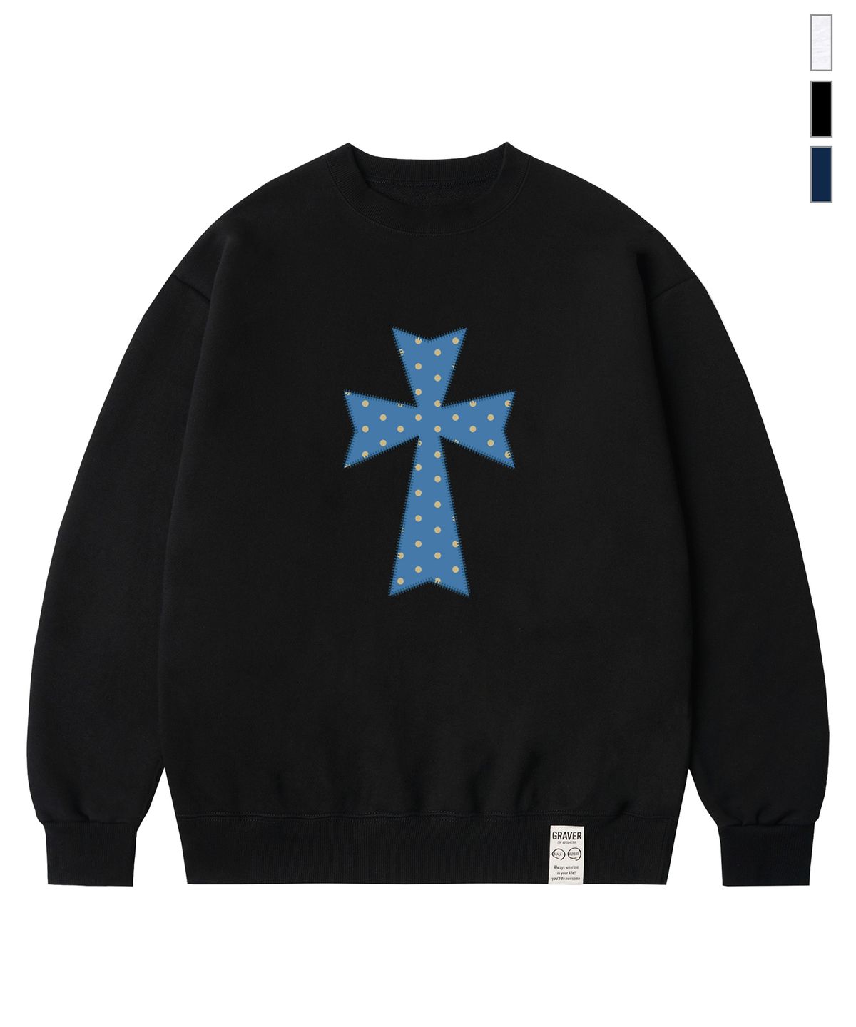 그레이버(GRAVER) [UNISEX]DOT CROSS 맨투맨_4color