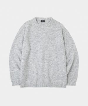 데일리 울 라운드 니트 라이트그레이