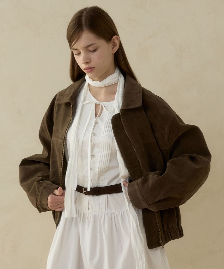 CREEK SYNTHETIC SUEDE JUMPER_BROWN
