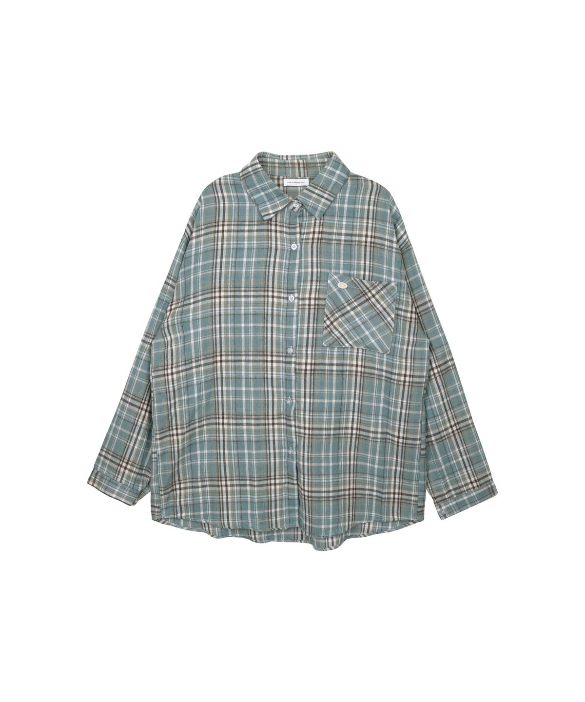 핑크파인애플(PINKPINEAPPLE) HIP CHECK SHIRT_BLUE