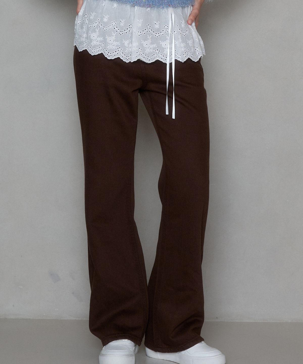 핑크파인애플(PINK PINEAPPLE) HAZE WIDE PANTS_BROWN