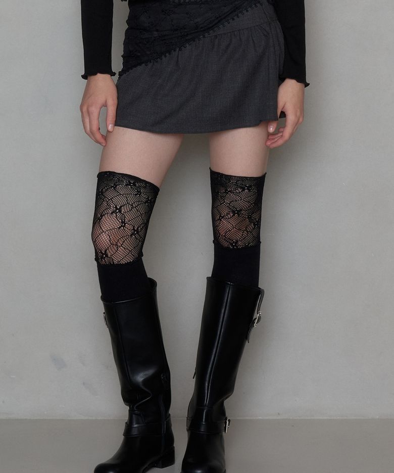 HUSH YOKE GATHER SKIRT_GREY