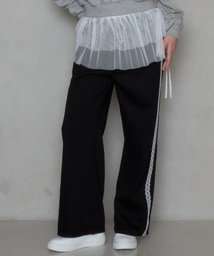 MID DOT LAYERED SKIRT_WHITE