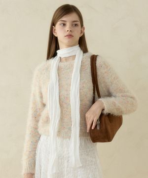 POP CORN SOFT KNIT_CREAM