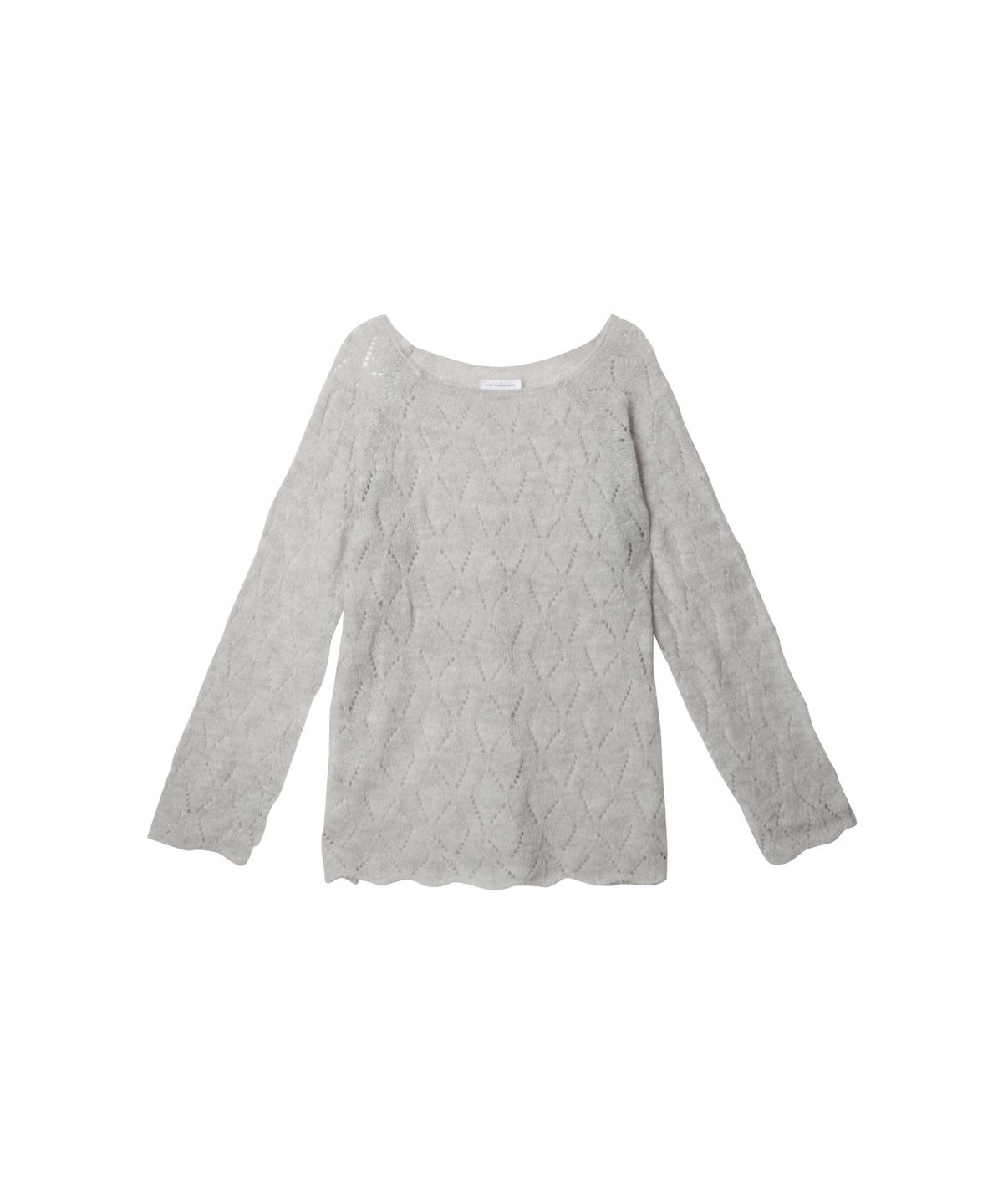 핑크파인애플(PINK PINEAPPLE) RUSTIC LEAF PUNCHING KNIT_GREY