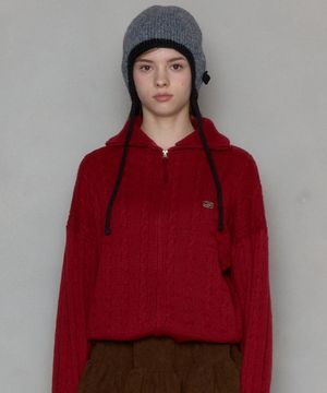 COZY BREEZE KNIT ZIP-UP_RED