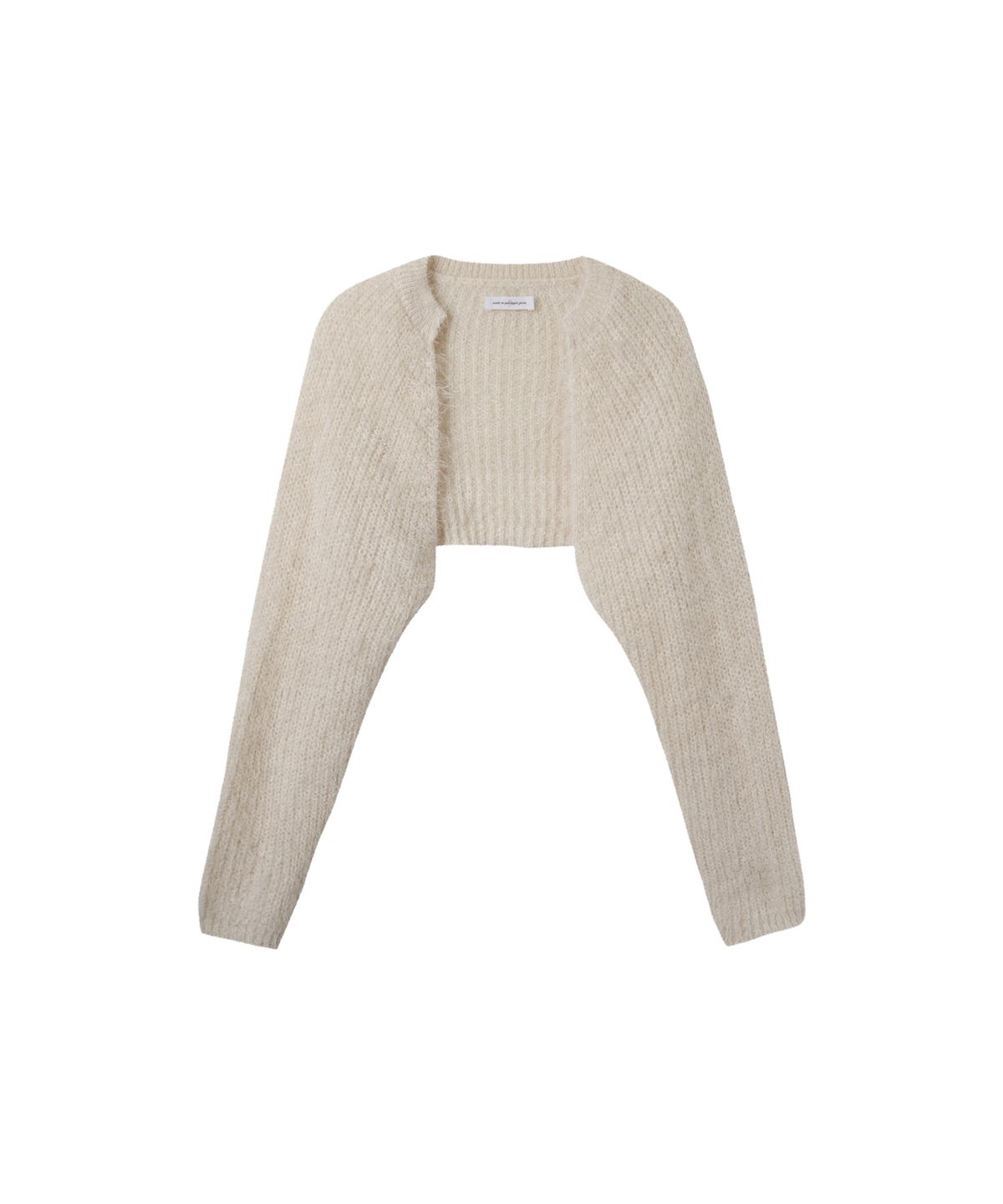 핑크파인애플(PINKPINEAPPLE) MIDNIGHT MUSE KNIT BOLERO_CREAM