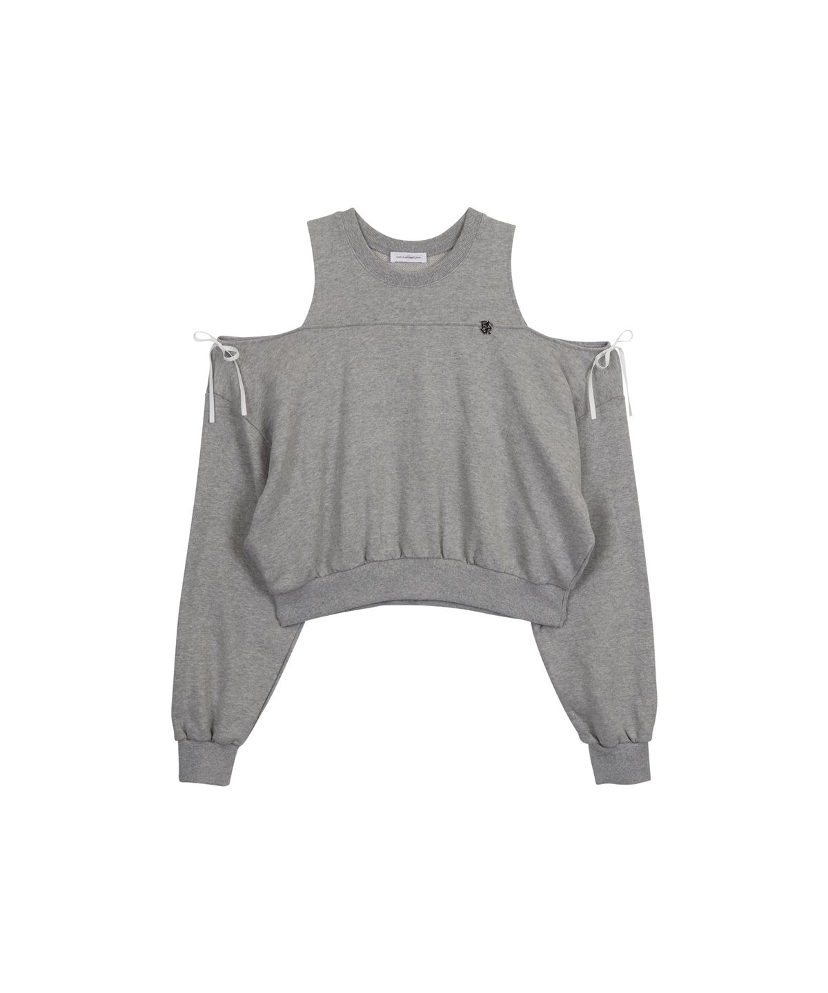 핑크파인애플(PINK PINEAPPLE) RIBBON CUT OUT SWEATSHIRT_GREY