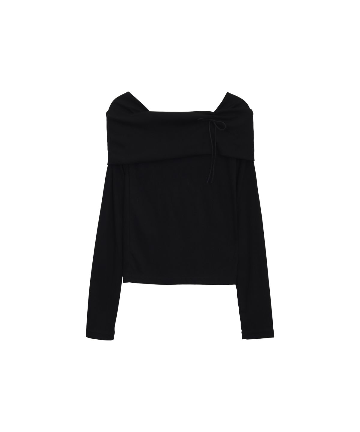 핑크파인애플(PINK PINEAPPLE) EDGE OFF-SHOULDER T-SHIRT_BLACK