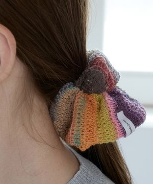 [2EA 1SET] RETRO KNIT SCRUNCHIE_MIX