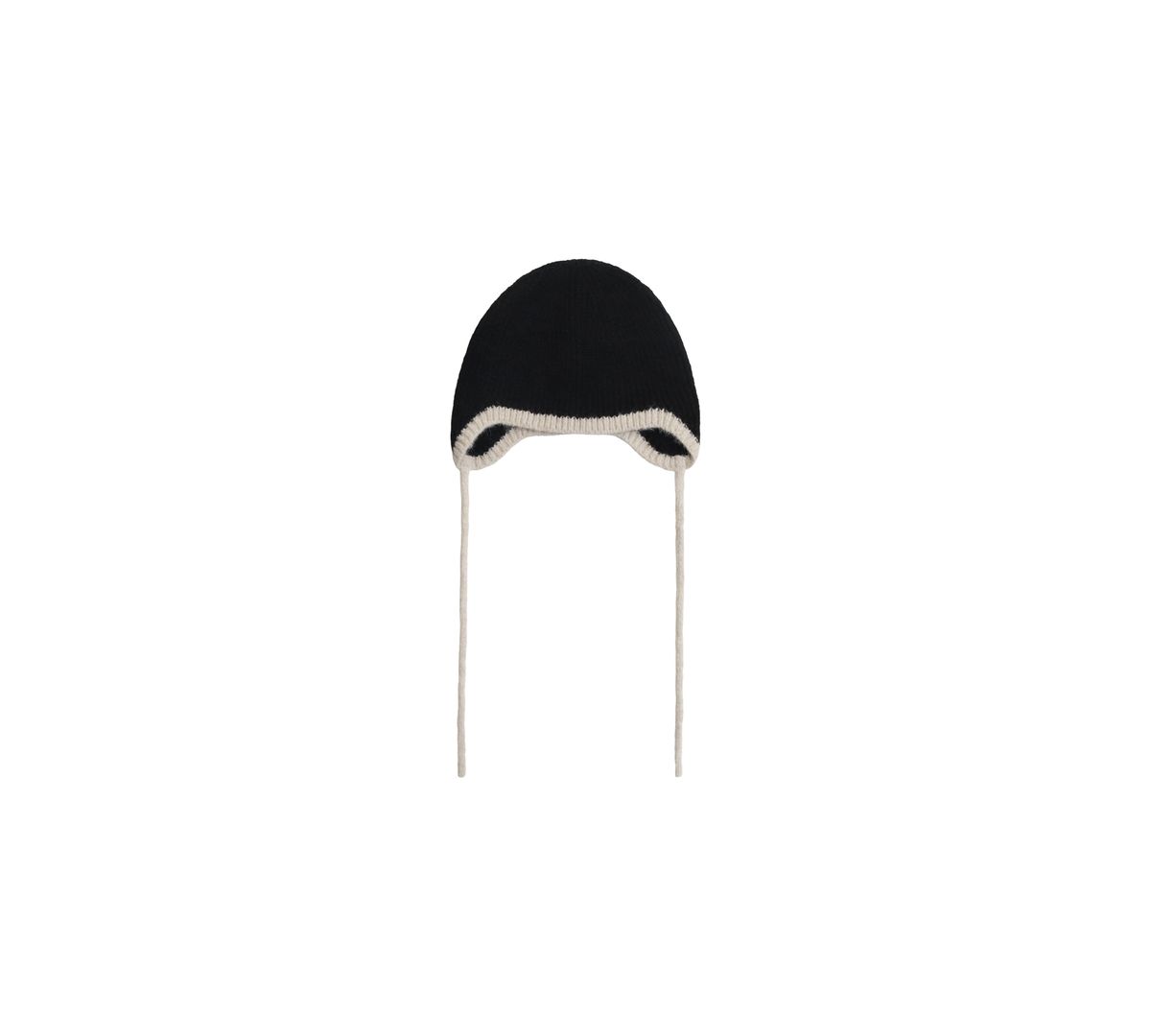 핑크파인애플(PINK PINEAPPLE) TWO-TONE COZY STRING BEANIE_BLACK