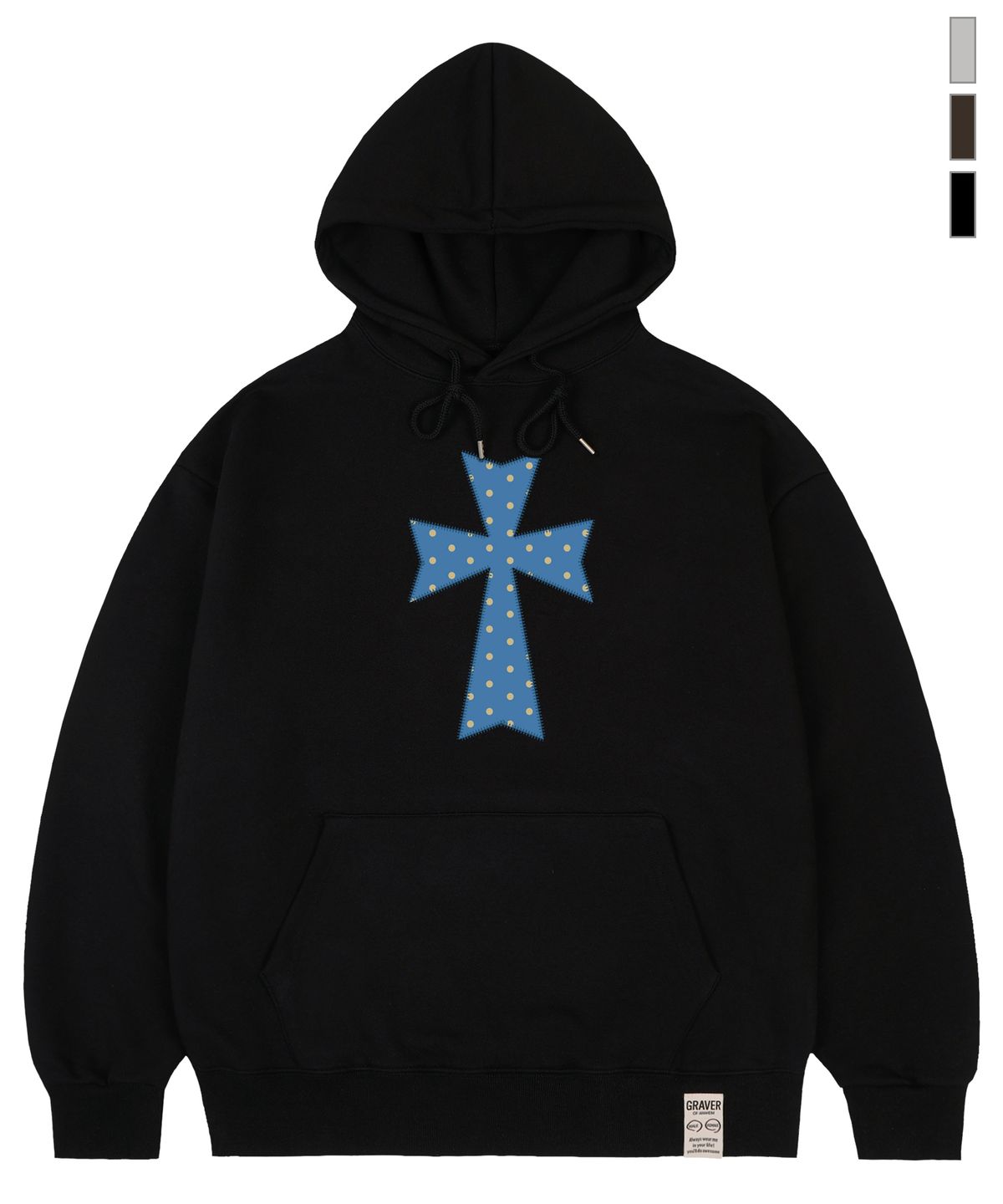 그레이버(GRAVER) [UNISEX]DOT CROSS 후드티_4color