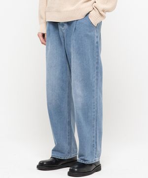 논페이드 와이드 데님팬츠[Light Indigo]