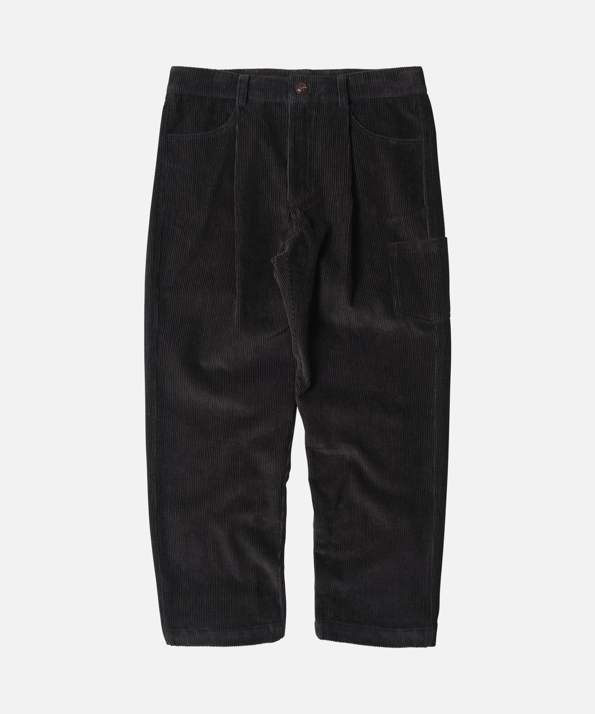 프리즘웍스(FRIZMWORKS) CORDUROY WIDE ONE TUCK PANTS _ CHARCOAL