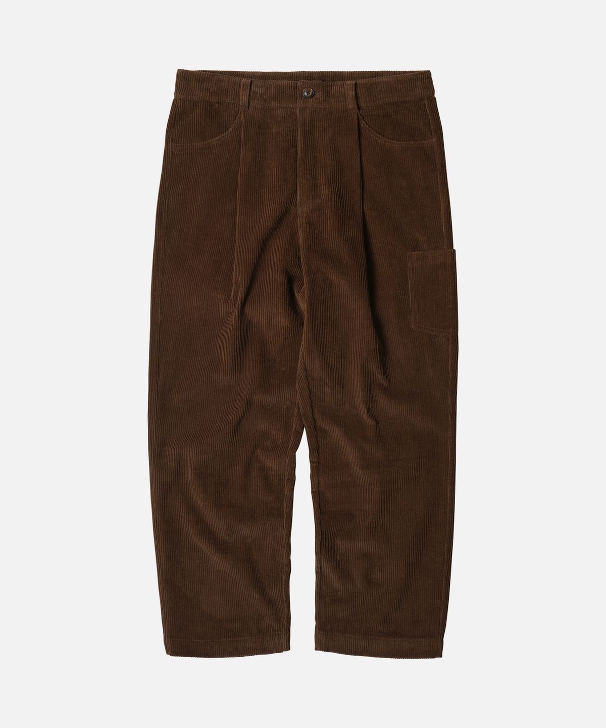 프리즘웍스(FRIZMWORKS) CORDUROY WIDE ONE TUCK PANTS _ BROWN
