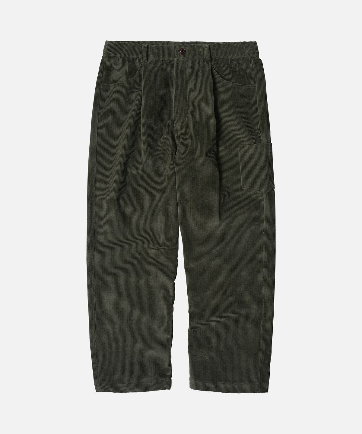 프리즘웍스(FRIZMWORKS) CORDUROY WIDE ONE TUCK PANTS _ OLIVE