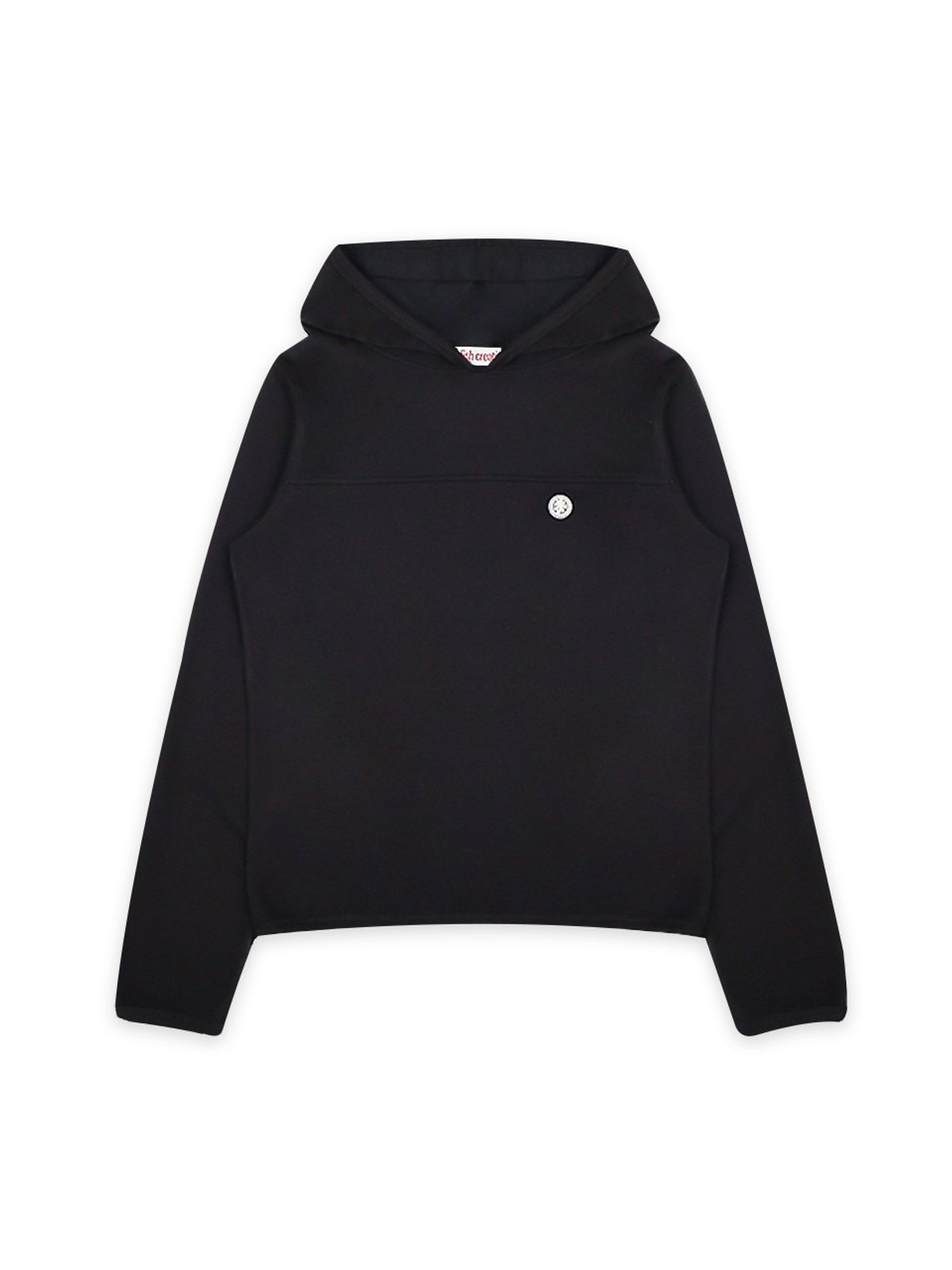 오피쉬(OAFISH) CUTTING LOGO LABEL HOODIE, BLACK