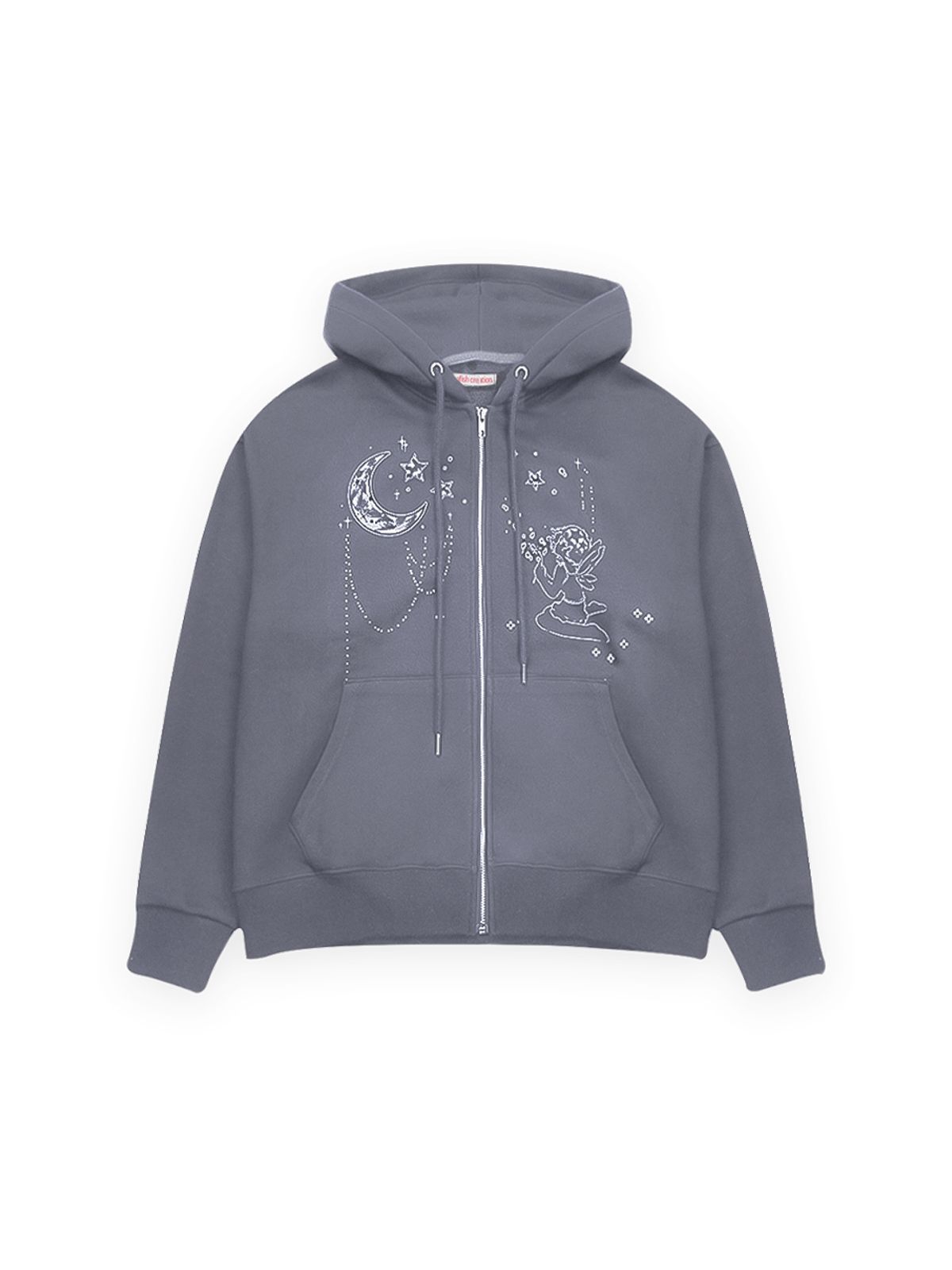 오피쉬(OAFISH) MOONLIGHT WISH HOODIE ZIP UP BLUE GRAY