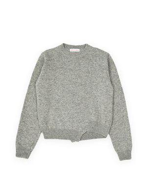 DIAGONAL CUTTING KNIT, GRAY