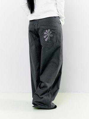 OAF LOGO COTTON PANTS, CHARCOAL