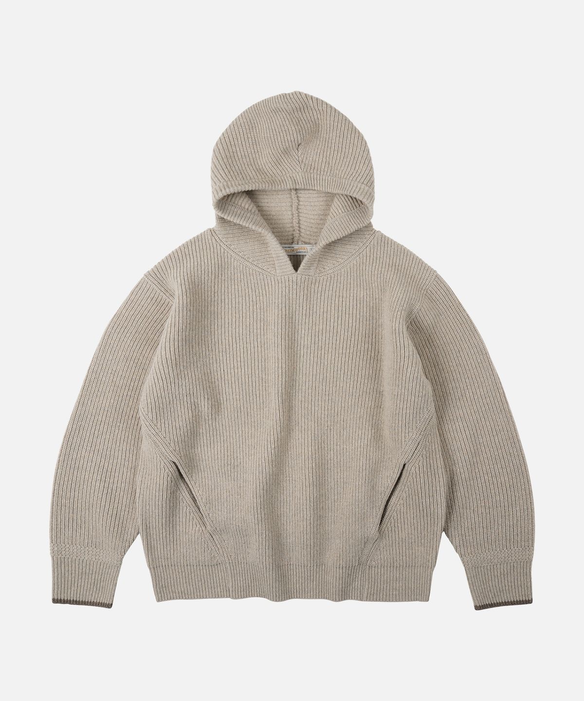 프리즘웍스(FRIZMWORKS) KANGAROO KNIT PULLOVER HOODY _ OATMEAL