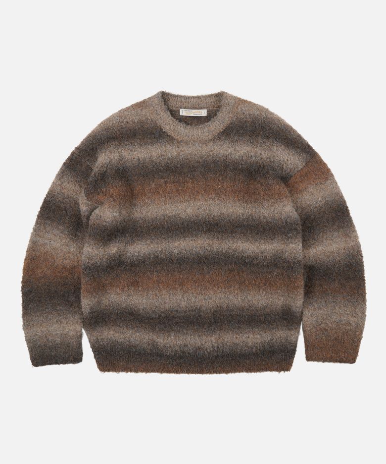 GRADATION BOUCLE KNIT _ BROWN
