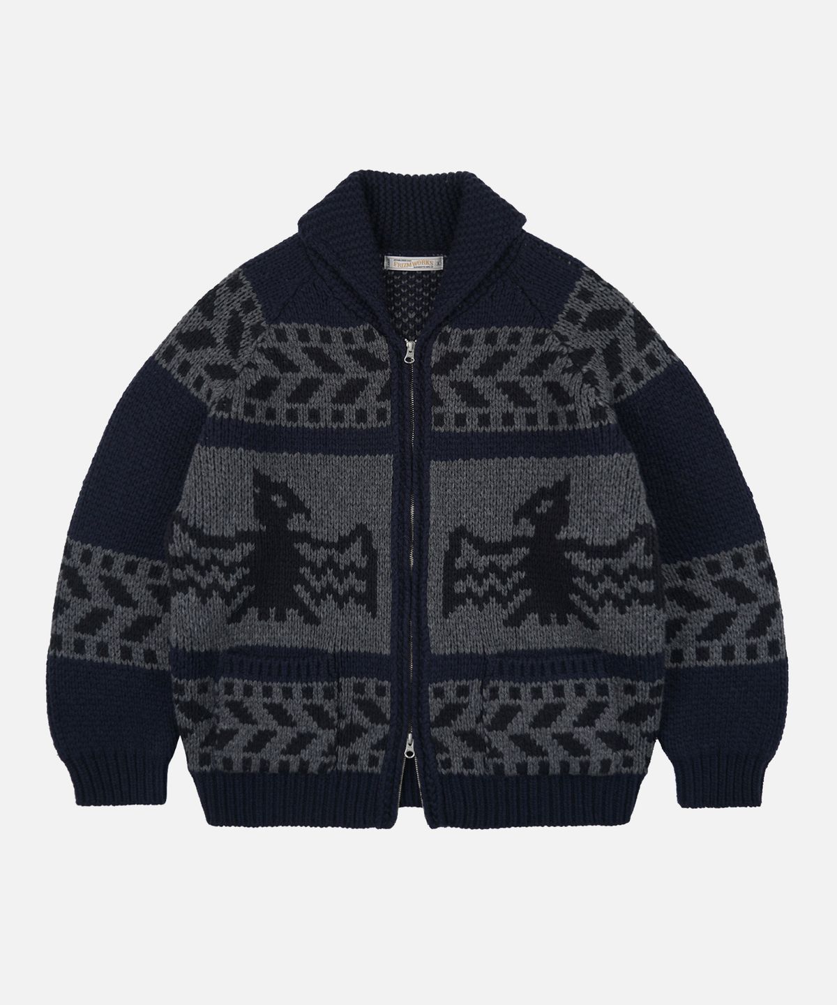 프리즘웍스(FRIZMWORKS) THUNDERBIRD HEAVY COWICHAN JACKET _ NAVY