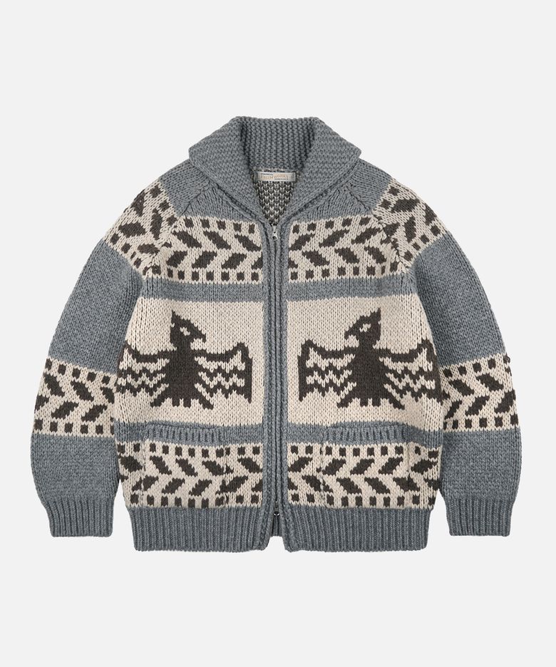 THUNDERBIRD HEAVY COWICHAN JACKET _ GRAY