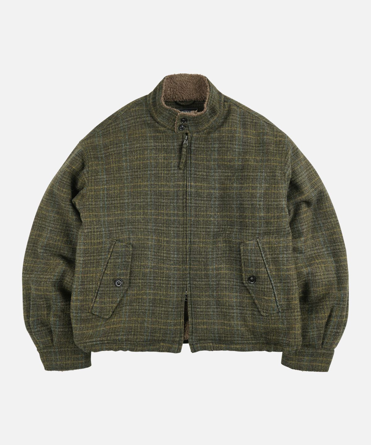 프리즘웍스(FRIZMWORKS) FLUFFY WOOL HARRINGTON JACKET _ SEAWEED