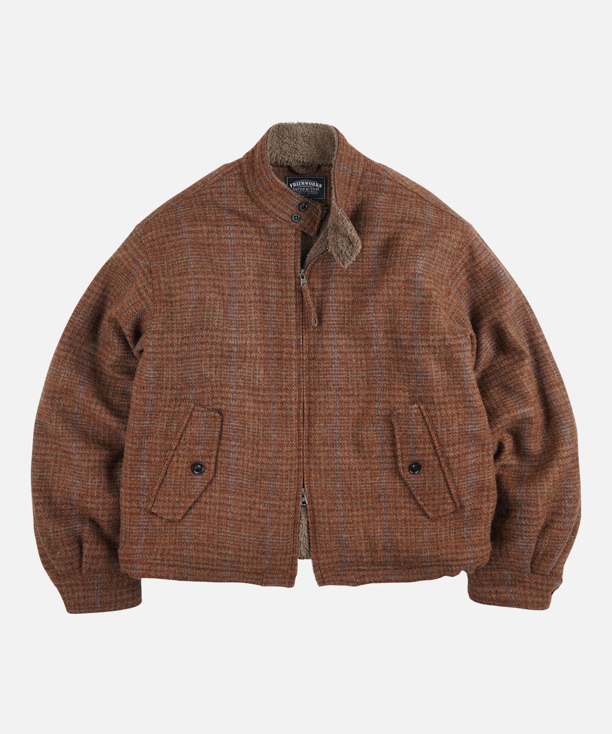 프리즘웍스(FRIZMWORKS) FLUFFY WOOL HARRINGTON JACKET _ MAPLE