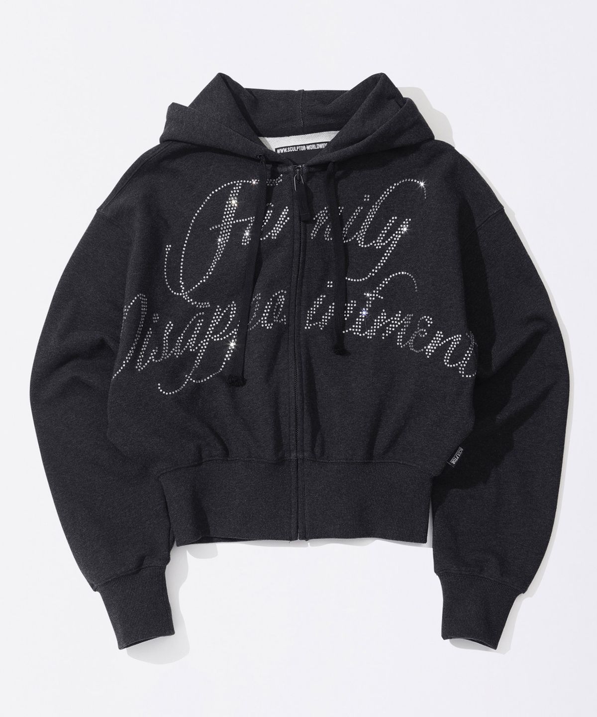 스컬프터(SCULPTOR) Bad Seed Jewel Hooded Zip-Up Melange Charcoal