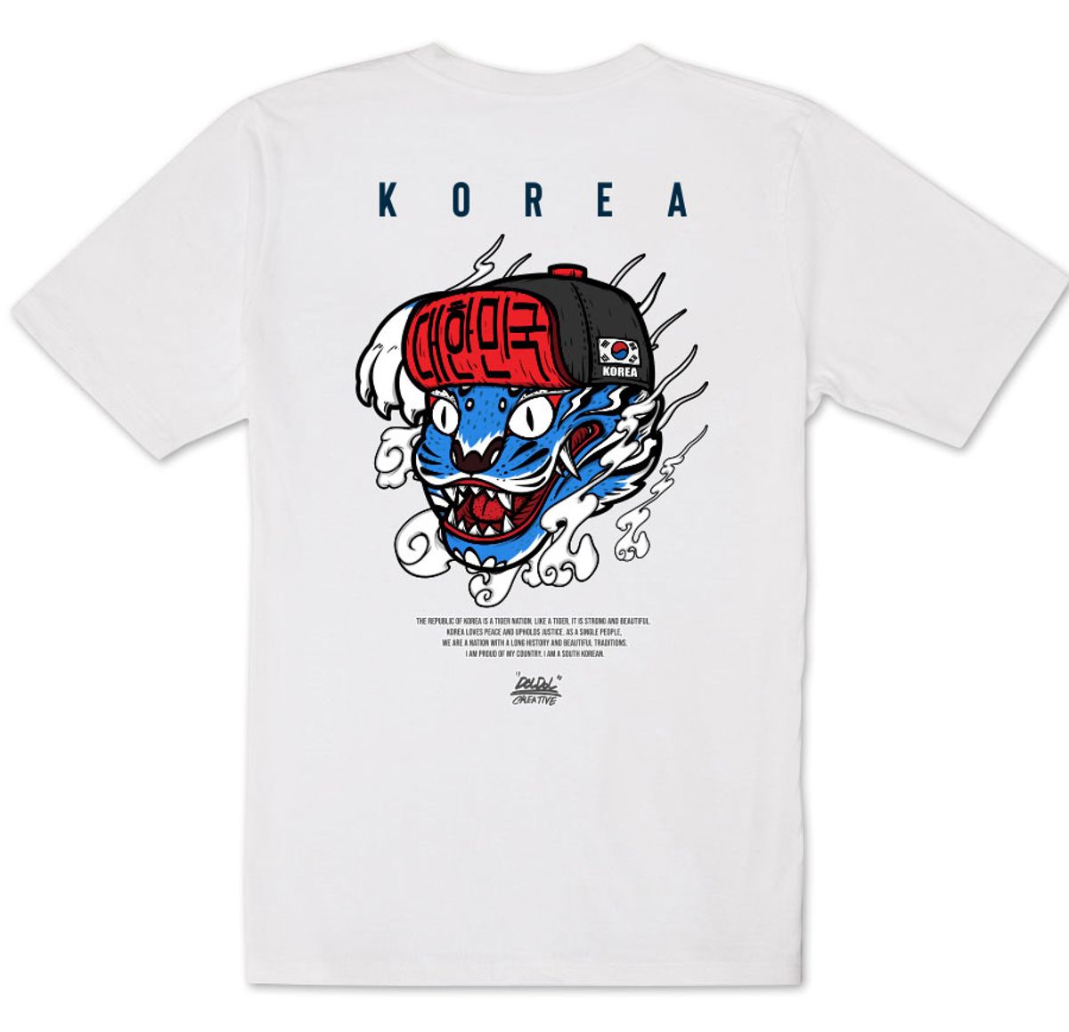 돌돌(DOLDOL) DMK-T-shirts-161 데블몽키 호랑이 대한민국 그래피티 티셔츠 반팔티