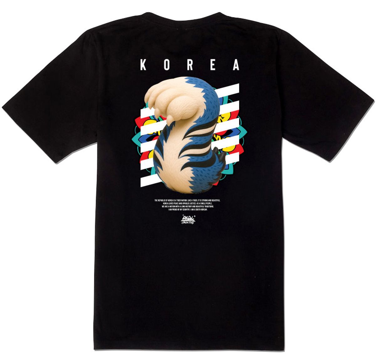 돌돌(DOLDOL) DMK-T-shirts-163 데블몽키 호랑이 대한민국 그래피티 티셔츠 반팔티