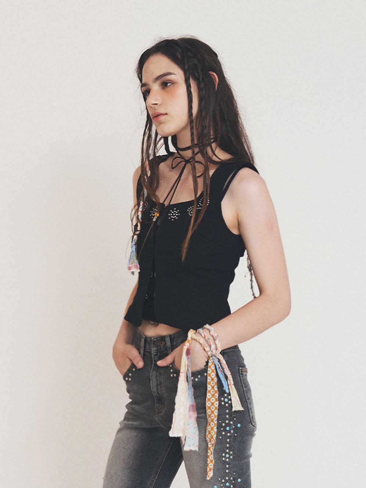 에즈이프 캘리(ASIF CALIE) DESERT HOOK BUSTIER BLACK