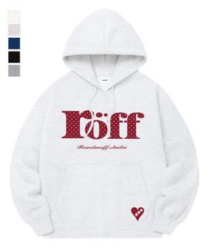 [기모선택] RÖFF TYPE PLAY DOT SEMI OVER FIT HOODIE (5color)