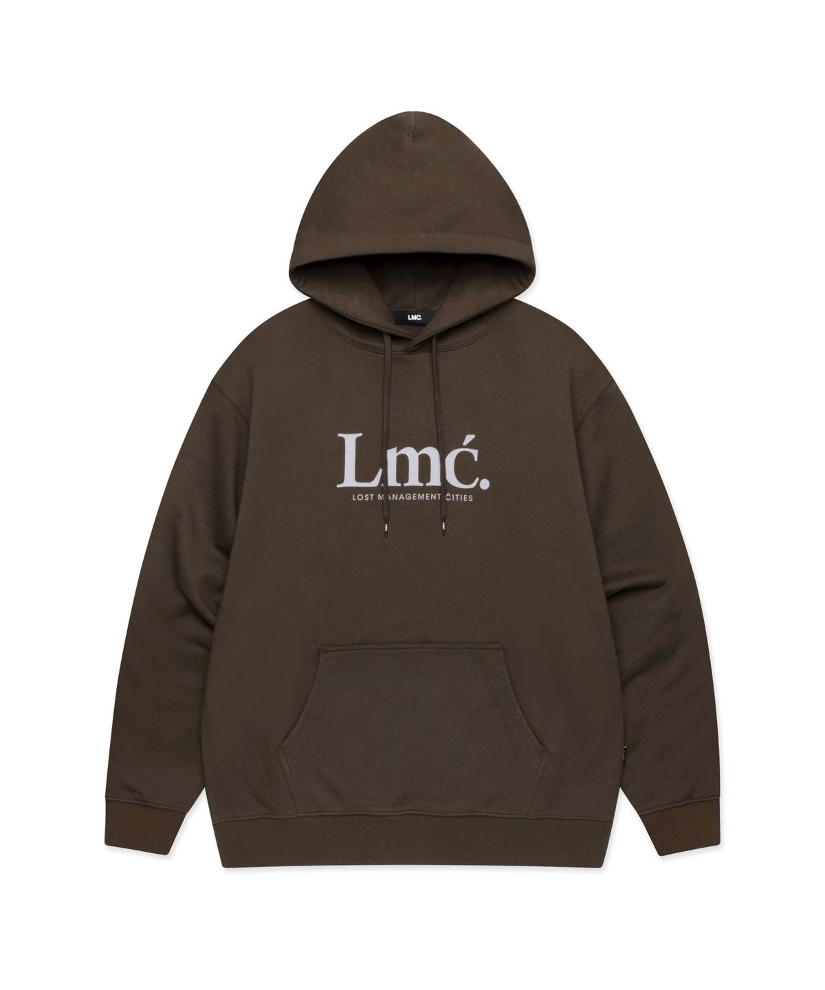 엘엠씨(LMC) SERIF LOGO HOODIE brown