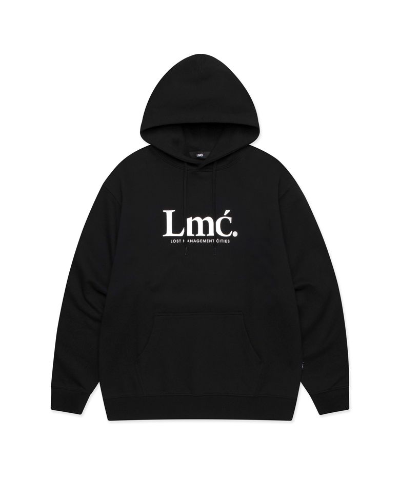 SERIF LOGO HOODIE black