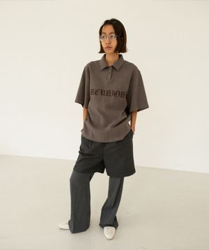 REUNION POLO T-SHIRT KHAKI GRAY