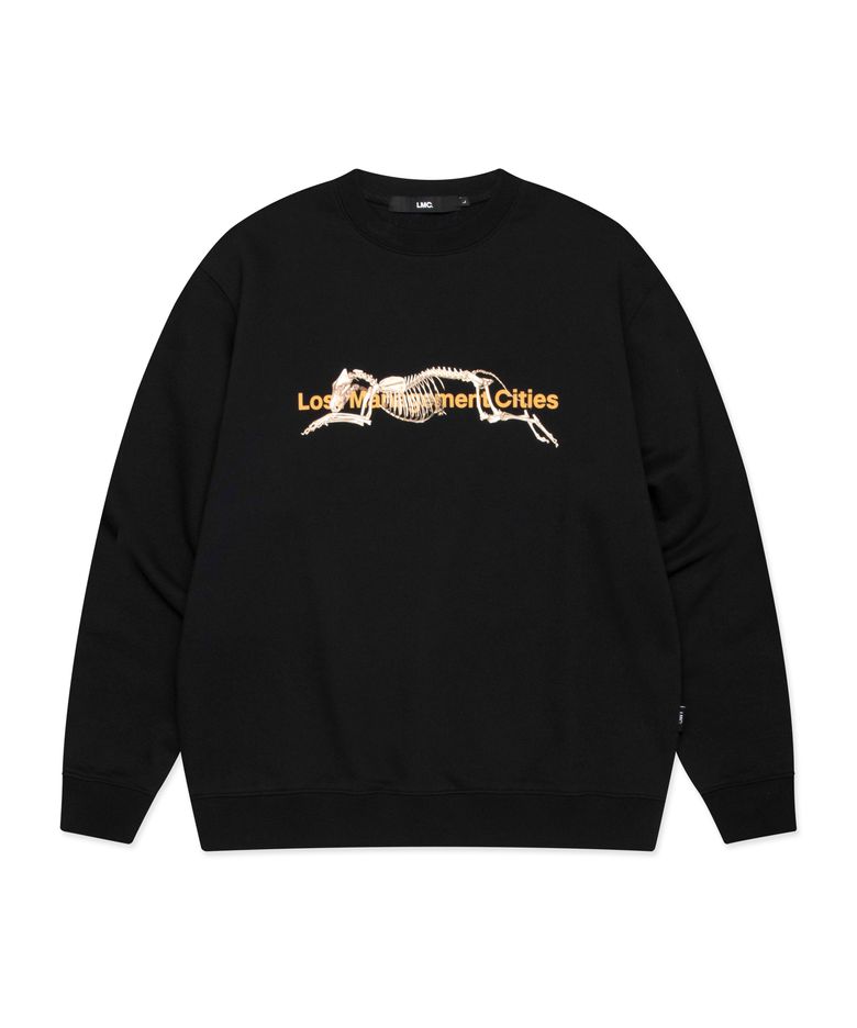 SKELETON DOG SWEATSHIRT black