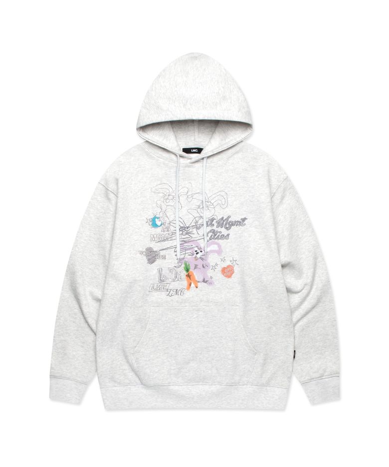 DOODLE DRAWING HOODIE light heather gray