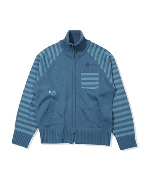 Pipi Zip-up Sweater(STONE BLUE)