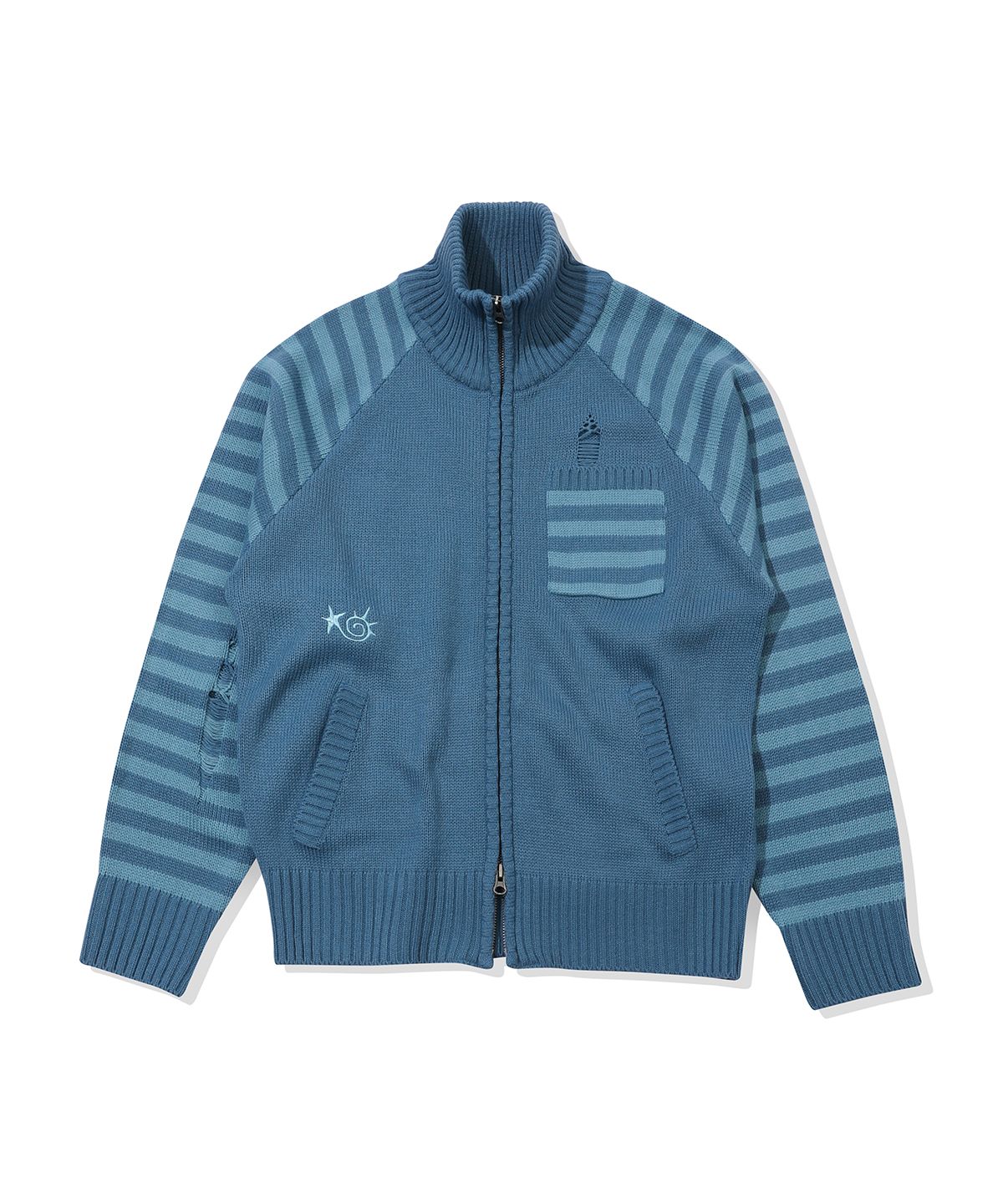 메인부스(MAINBOOTH) Pipi Zip-up Sweater(STONE BLUE)