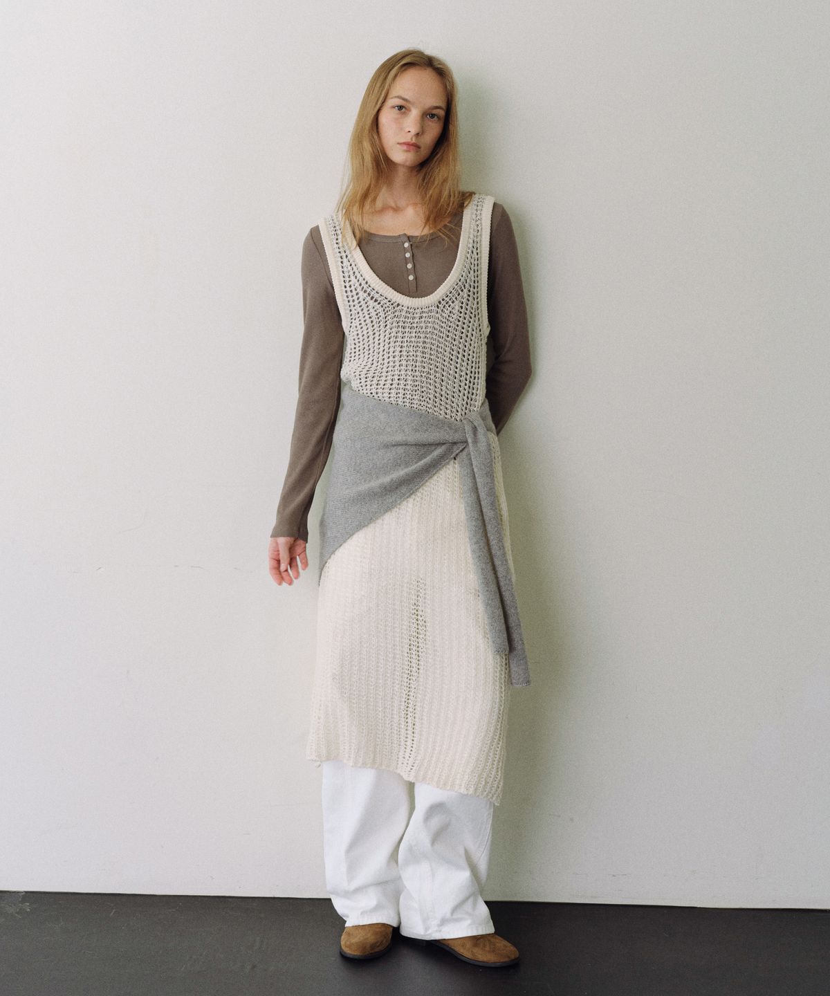 유라고(URAGO) Deep knit long dress